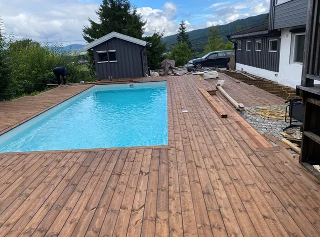 Veranda ferdig oppusset