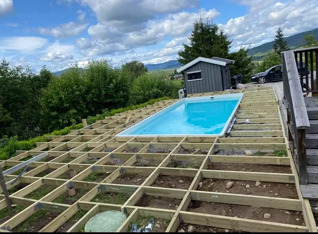 Veranda under konstruksjon